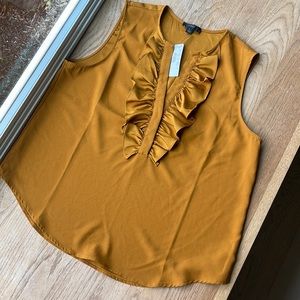 Jcrew ruffle top, size L